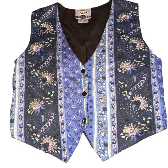 Fast Forward blue beaded vest - Picture 1 of 6